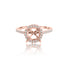 18K Rose Round Halo Engagement Ring