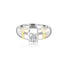 18K T-Tone Four Prong Round Stone Engagement Ring