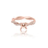 14K Rose Gold Swirl Diamond Engagement Ring