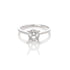 14K White Gold (0.12 Ct. TW.) Round Hidden Halo Engagement Ring