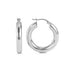 10k White Gold Medium Hoop Mae Earrings