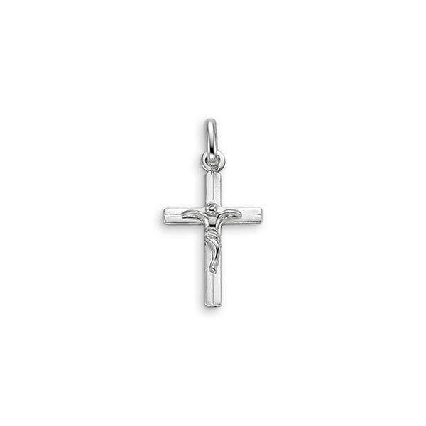 10k White Gold Cross Pendant