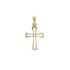 10k T-tone Cross Italian Pendant