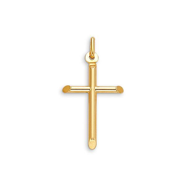 10k Yellow Gold Cross Plain Pendant