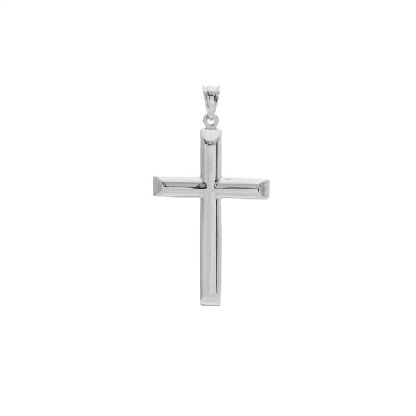 10k White Gold Cross Pendant