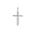 10k White Gold Cross Pendant