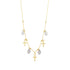 14k T-tone Cross & Madonna Necklace