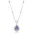 18k White Gold (2 Ct. Tw.) Blue Tanzanite Necklace