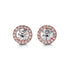 Rose Gold Halo Stud Natalia Earrings