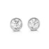 10k White Gold Bezel Stud Earrings