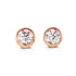 10k Rose Gold Bezel Stud Deborah Earrings