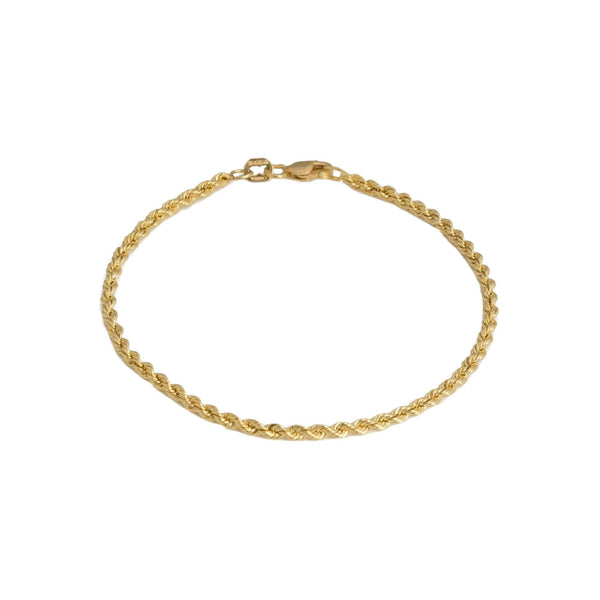 14k Yellow Gold Rope Bracelet