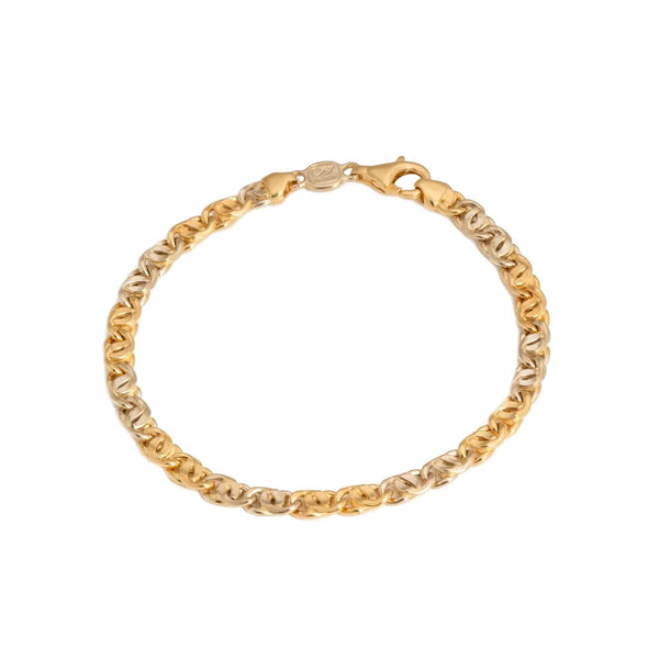 18k T-tone Gold Mancini Italy