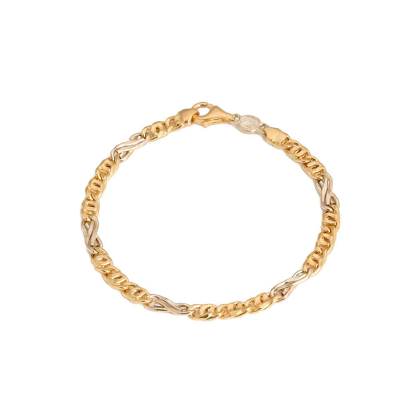 18k T-tone Gold Mancini Italy