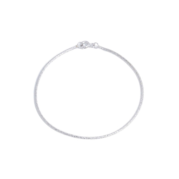 18k White Gold Diamond Cut Bracelet