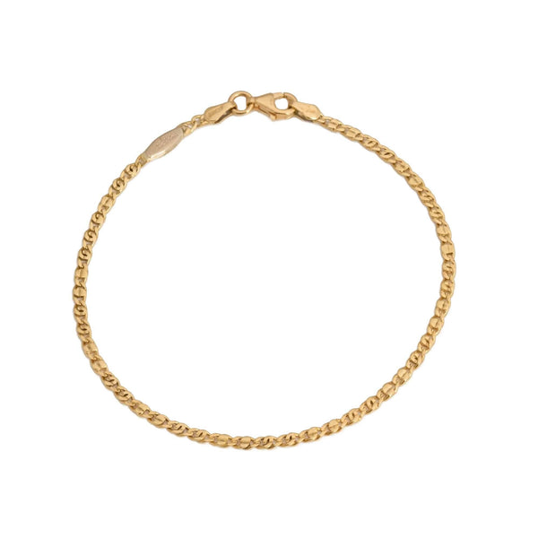 18k Yellow Gold Filigree Bracelet Italy