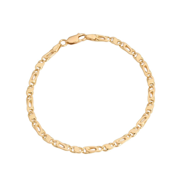 18k Yellow Gold Fancy Link Italy