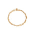 18k T-tone Fancy Link Drop Heart Bracelet