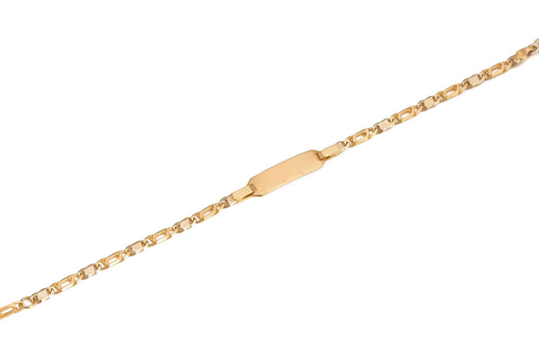 18k Yellow Gold Id Bracelet Italy