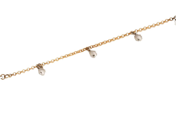 18k Yellow Gold Lady Bug Drop Bracelet Italy