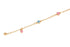 18k Yellow Gold Pink & Blue Clover Bracelet