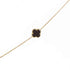 18k Yellow Gold Black Onyx Clover Bracelet