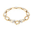 18k T-tone Oval Design Link Bracelet