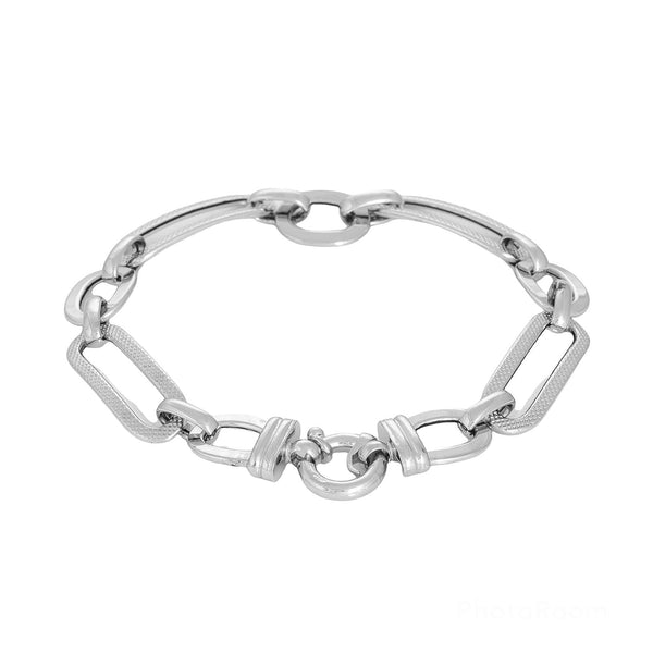 18k White Gold Ladies Bracelet Oval Design