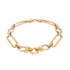 18k T-tone Fancy Oval Link Bracelet