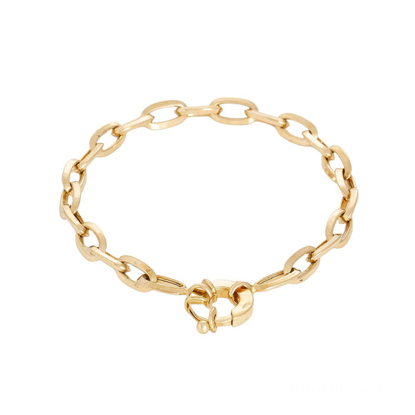 18k Yellow Gold Vintage Link Imported Italy