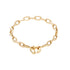 18k Yellow Gold Oval Link Bracelet Italy