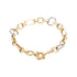 18k T-tone Round Oval Designer Bracelet