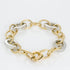 18k T-tone Large Loop Links Italy