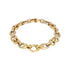 18k T-tone Large Link Fancy Bracelet