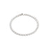 18k White Gold Floral Cubic Stone Tennis Bracelet