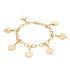 18k Yellow Gold Flat Heart Bracelet