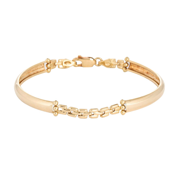 18k Yellow Gold Ladies Stationary Bangle