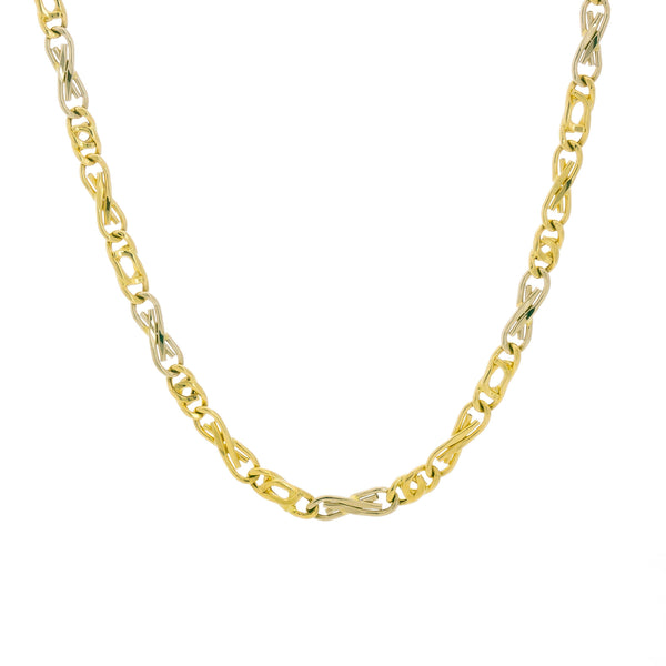 18k Two-tone Mancini 20 Chain