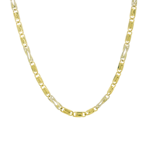 18k Two-tone Mancini 20 Chain