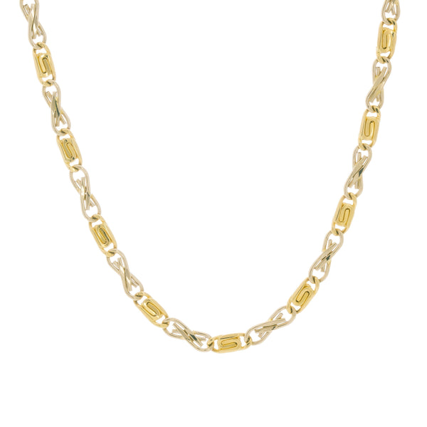 18k Two-tone Mancini 20 Chain