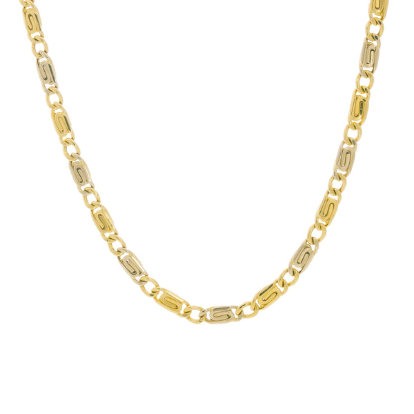 18k Two-tone Mancini 20 Chain