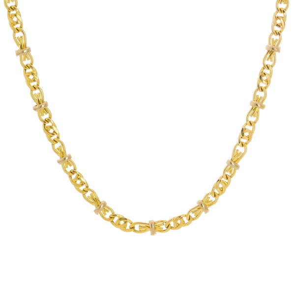 18k Two-tone Mancini 20 Chain