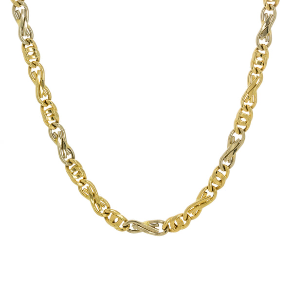 18k Two-tone Mancini 20 Chain