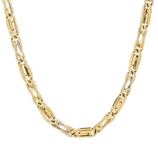 18k Two-tone Mancini Chain