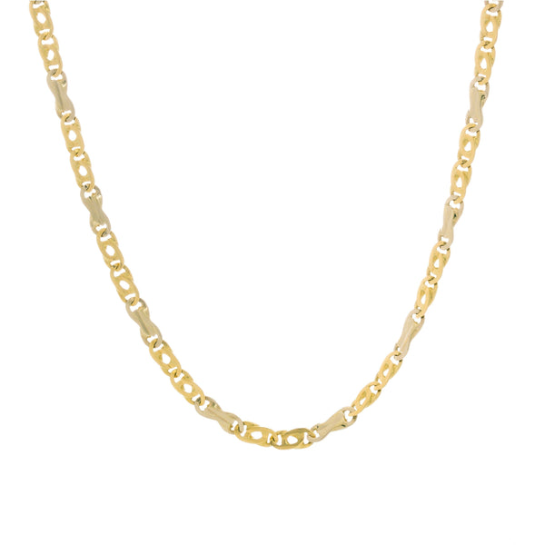 18k T-tone Mancini Chain