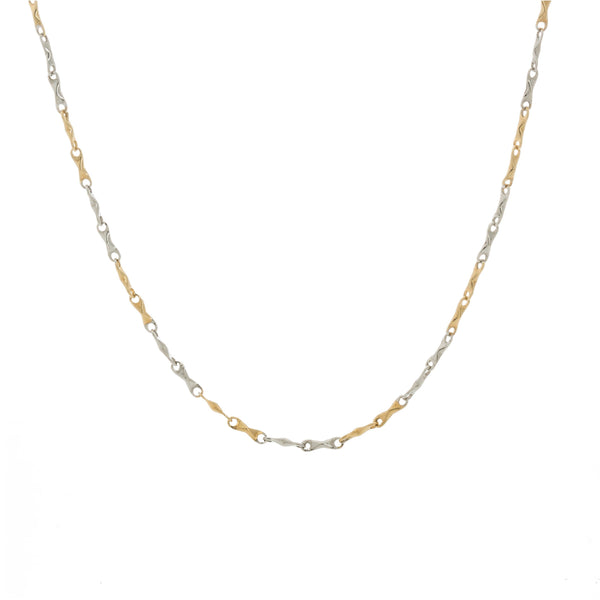 18k T-tone Santoma Puffed Link Chain