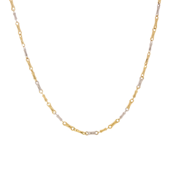 18k T-tone Santoma Puffed Link Chain