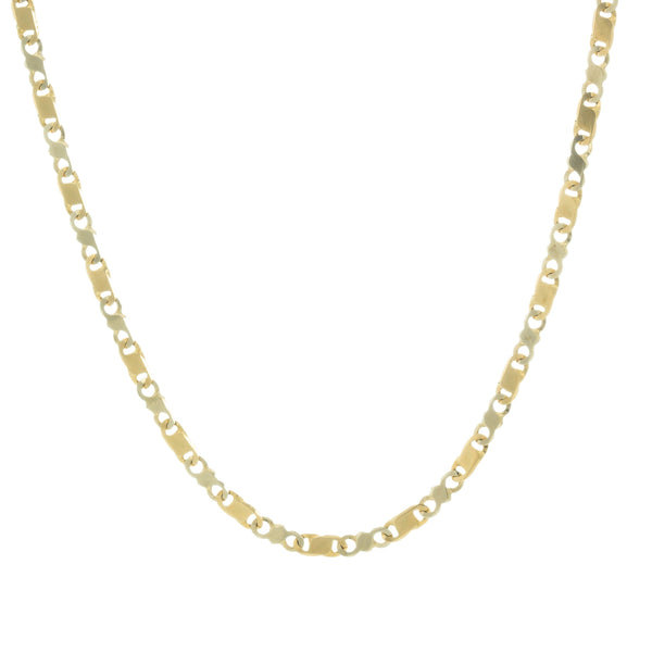 18k T-tone Fancy Mancini Italy Chain