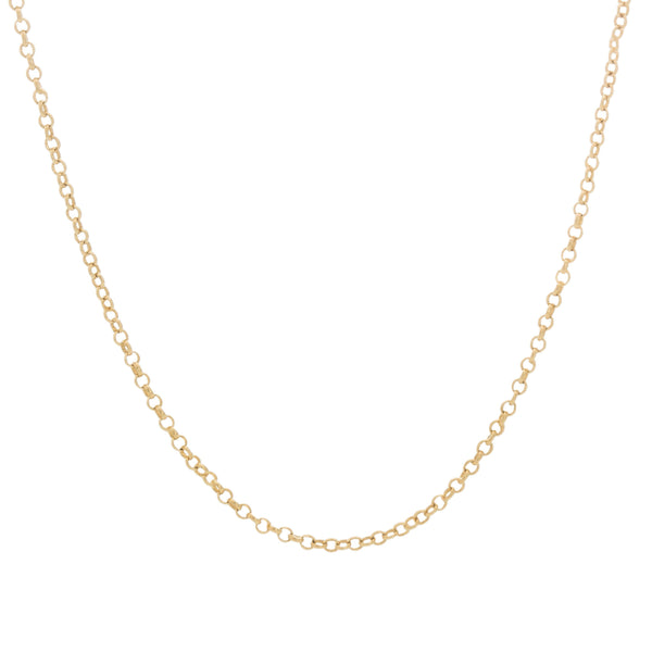 18k Yellow Gold Rolo Link 24 Italy Chain