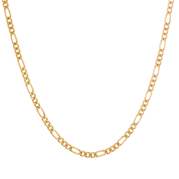 18k Yellow Gold Figaro Link Italy Chain